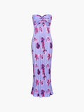 Girlfairy Summer Dress Summer outfit Floral Plisse Twist Tube Long Dress