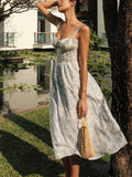 Girlfairy Summer Dress Summer outfit Sapphire Garden Floral Cami Midi Dress