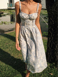 Girlfairy Summer Dress Summer outfit Sapphire Garden Floral Cami Midi Dress