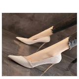 Girlfairy Women's Shoes Heel Trend New Spring Summer Pointy Wedding High-heeled Shoe Flashion Sexy Chic and Elegant Stiletto Pumps
