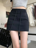 Back To School Casual Mini Skirt For Women Summer 2023 Slim High Waist Sports Cute A-Line Solid