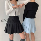 Back To School Mini Pleated Skirt Korean Style Women Summer Preppy Casual High Waist A-Line Shorts