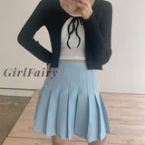 Back To School Mini Pleated Skirt Korean Style Women Summer Preppy Casual High Waist A-Line Shorts