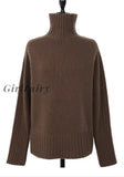 Girlfairy 2023 Autumn And Winter Best-Selling Womens Tops New Simple Gentle Pit Strip Turtleneck