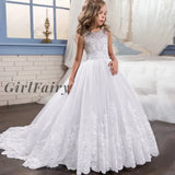 Girlfairy 2023 Christmas Girls Long Bridesmaid Dress Elegant Kids Clothes Children Wedding Formal