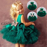 Girlfairy 2023 Christmas Infantil Flower Dress For Girls 1St Birthday Party Wedding Lace Tutu Kids