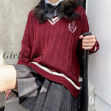Girlfairy 2023 New Three-Piece Suit Japanese Winter Kawaii Sweet Knitted Sweater Harajuku Vintage
