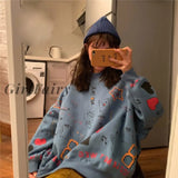 Girlfairy 2023 Spring Women Clothes Sweatshirt Teen Street Harajuku Hip Hop Pastel Sweatshirt For Women Printing Loose Leisure Sweatshirt