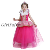 Girlfairy 4 7 8 9 10 Years Girls Dress Children Role-Play Costume Princess Ball Gown Party Christmas