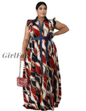 Girlfairy 4Xl 5Xl 6Xl Plus Size Womens Clothing Summer Long Dress Fashion Women Casual Vintage Robe