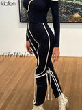 Girlfairy Autumn Black Skinny Stretch Slim Leggings For Women Sexy High Waist Y2K Streetwear