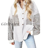 Girlfairy Autumn Winter Casual Shirt For Women Streetwear Clothes Coat Long Sleeve Blouse Fashion