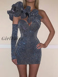 Girlfairy Back To School Summer Bling Glitter Sequins Ruffle Sexy Y2K Clothes Sleeveless Backless