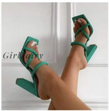 Girlfairy Back To School Summer New Women Shoe Sexy High Heels Open Toe Sandals Casual Fashion
