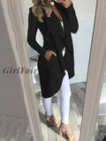 Girlfairy Brand New Women Trench Fashion Slim Long Sleeve Casual Irregular Suit Coat Outwear