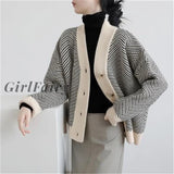 Girlfairy Cardigan Sweaters Women Knitted Coat Basic Top Sweater Winter Female Knit Ladies Clothing