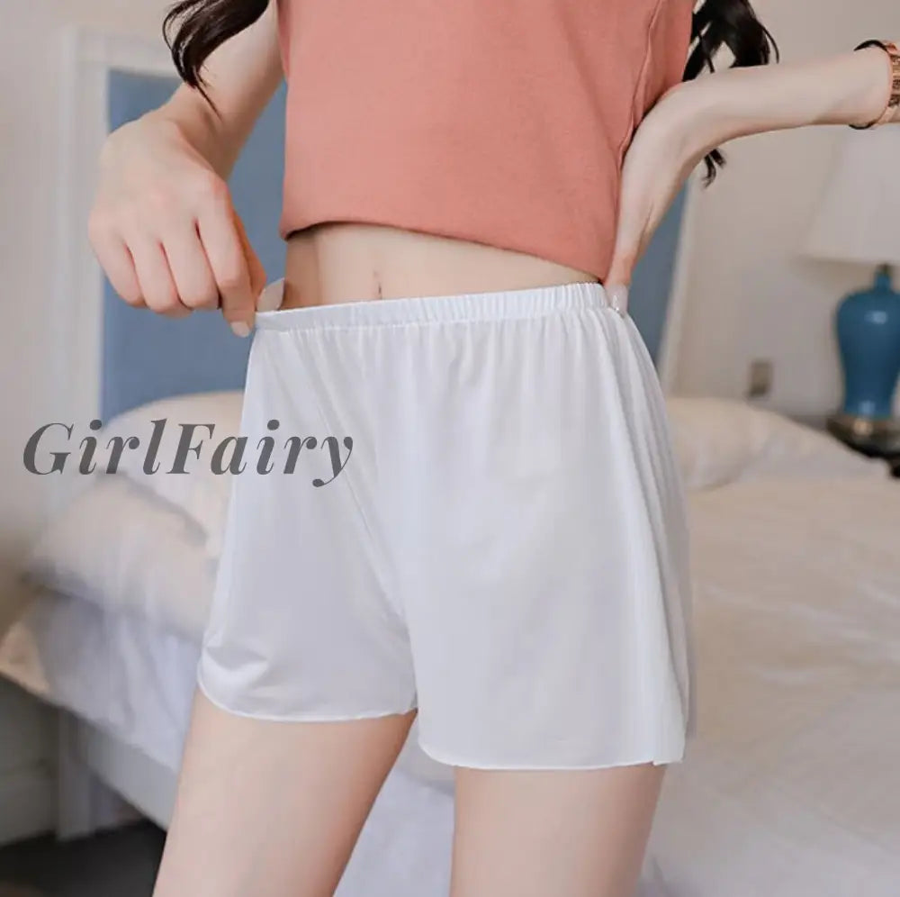 Girlfairy Casual Women Safety Short Pants Elastic High Waist Boxers Underwear Pajamas Shorts