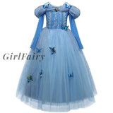 Girlfairy Cosplay Princess Dress For Girls 4 6 8 10 Years Party Up Kids Halloween Disguise Prom
