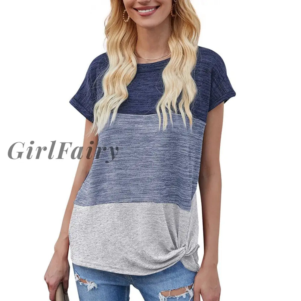 Girlfairy Cotton Loose Blouse Short Sleeve O Neck Women Shirt Casual Plus Size Basic T Shirts Tops