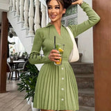 Girlfairy Fashion Outfits Knitted Sweaters Top And Pleated Skirts 2 Piece Sets Women Pleat Autumn