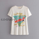 Girlfairy Fashion Oversized T-Shirts Girl High Quality Soft Cotton Fabric Summer Women Tees Plus