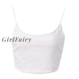 Girlfairy Fashion Sexy Women Y2K Pure Color Crop Tops Sleeveless Camisole Harajuku Tank Top Clothes