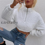Girlfairy Fashion Women Sweatshirt Warm Pullover Jacket Winter Clothes Punk Vintage Friends Casual