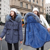 Girlfairy Fashionable Warm Cotton Liner Hooded Down Parkas Coat Winter Jacket Women Adjustable Waist