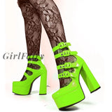Girlfairy Halloween 2023 Womens Brand New Great Quality Sweet Sexy Super High Heels Chunky Platform