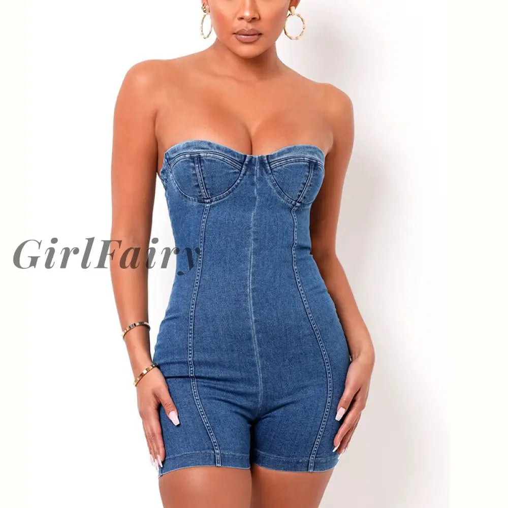 Girlfairy High Quality Summer Corset Top Y2K Women New Arrivals Lined Sexy Crop Blue Female Padded