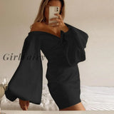 Girlfairy High Quality Summer Mesh Bodycon Dress Women 2023 New Arrivals Lined One Shoulder Mini