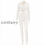 Girlfairy High Quality Winter Velvet Crop Jacket And Tracksuit Joggers Two Piece Set With Diamante