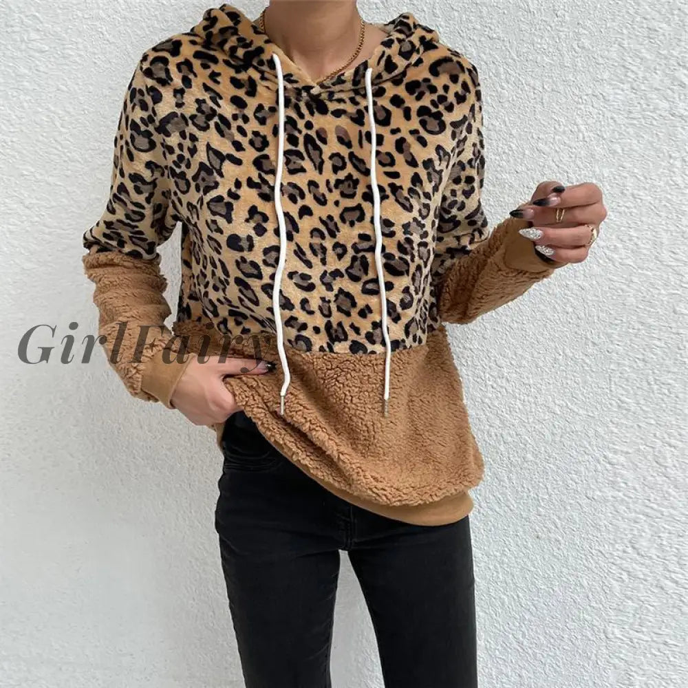 Girlfairy Hoodies New Sweatshirt Women Warm Pullover Loose Long Sleeve Friends Tops Vintage Casual