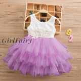 Girlfairy Lace Girl Dress Childrens Clothing Girls Party Dresses For Kids Clothes Ceremonies Gowns