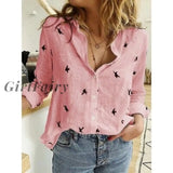 Girlfairy Leisure White Yellow Shirts Button Lapel Cardigan Top Lady Loose Long Sleeve Oversized
