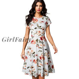 Girlfairy Midi Bodycon Dress Summer Women Party Dresses Evening Printing Long Sleeve Plus Size Red