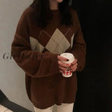 Girlfairy New Knitted Sweater Women Slim Casual Vintage Woman Sweaters Slimming Elegant Loose Basic