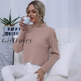 Girlfairy New Knitted Women Sweater Pullovers Vintage Sexy Womens Jumper Cheap Oversized Top Girl