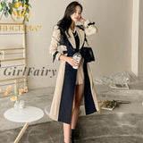 Girlfairy New Winter Women Wool Blend Coats High quality Loose Fashion Long Trench Coat Thick Warm Overcoat Female Woolen Coat With Belt