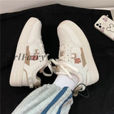 Girlfairy Sneakers Women Platform White Japan Kawaii Bear Sports Shoes Flat Trainers Casual Korean