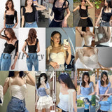 Girlfairy Summer Casual Sweet T-Shirt Women Tops Fashion Regular Low Bandage Solid Bodycon Tees Club