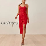 Girlfairy Summer Clothes Dresses For Women 2023 Elegant Vintage Floral Midi Dress Sweetheart Neck