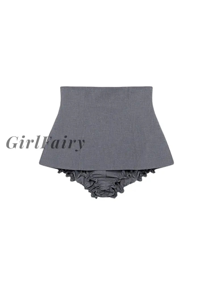 Girlfairy Summer New Women Solid Color Sexy Skirts Bottoming Design Harajuku Y2K Mini A-Line Vintage