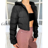 Girlfairy Warm Long Sleeve Women Outerwear Zipper Jacket Coat Solid Short Autumn Winter Female