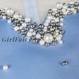 Girlfairy Women Party Dress Ruffles Mesh Patchwork Bead Sexy With Bowtie Lovely Christmas Event