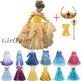 Snow White Princess Costume Halloween Party Cosplay Girls Dress up Kids Wedding Evening Dresses Christms Children Clothing