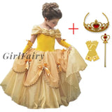 Snow White Princess Costume Halloween Party Cosplay Girls Dress Up Kids Wedding Evening Dresses