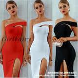 Summer Bodycon Dress Women Party Mini New Arrivals Red Off The Shoulder Celebrity Evening Club