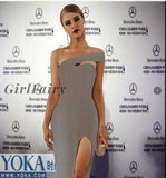 Summer Bodycon Dress Women Party Mini New Arrivals Red Off The Shoulder Celebrity Evening Club Gray