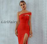 Summer Bodycon Dress Women Party Mini New Arrivals Red Off The Shoulder Celebrity Evening Club Red /